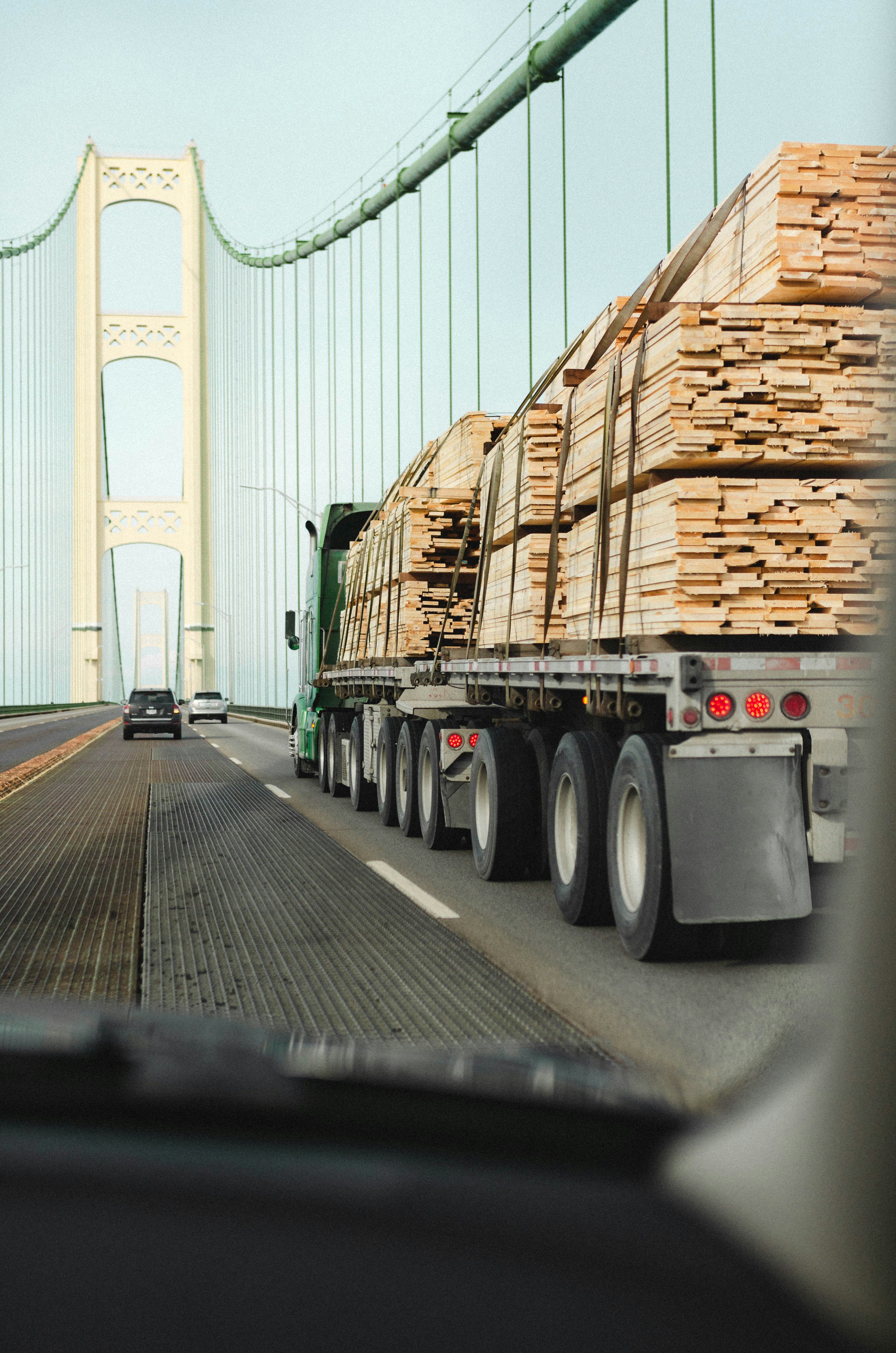 Timber freight in transit